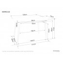 Стол обеденный SIGNAL MARCUS эффект белого мрамора/дуб 120
